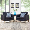 Loft 2 Piece Leather Armchair Set
