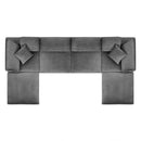 Commix Down Filled Overstuffed Performance Velvet 6-Piece Sectional Sofa