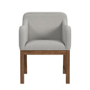 Glinda UPH Chair with Light Grey Fabric in Brown (2 Per Carton)