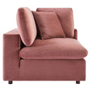Commix Down Filled Overstuffed Performance Velvet Corner Chair