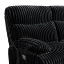 Admiral 2PC Living Room Set in Masis Black-Sofa & Loveseat