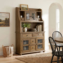 Heritage & Home Buffet and Hutch in Oak Brown