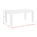 Eleanor Standard Height Dining Set in White-Rectangular Table and Four Chairs