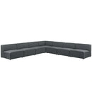 Mingle 7 Piece Upholstered Fabric Sectional Sofa Set