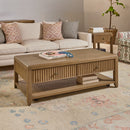 Reed Rectangular Coffee Table with Casters - Michael's Discount Furniture