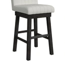 Jemma Swivel Bar Stool with Beige Linen in Dark Espresso (2 Per Carton)