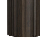 Sylvie 2PC Occasional Table Set with White Faux Marble Top and Base in Dark Brown-Coffee Table & End Table