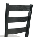 Martin Dining Side Chair with Grey Fabric - Black Finish (2 Per Carton)