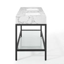 Kingsley 60" Black Stainless Steel Bathroom Vanity