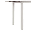 Martin 3 pc Drop Leaf Dining Set (Dark Brown Top - White Base)