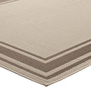 Rim Solid Border 5x8 Indoor and Outdoor Area Rug