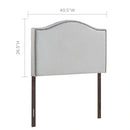 Curl Twin Nailhead Upholstered Headboard