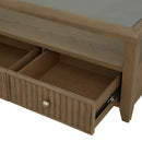 Reed Square Coffee Table with Casters - Michael's Discount Furniture