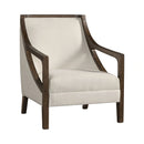 Hopkins Chair w/Brown Arm Columbia Charcoal