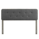 Collins Tufted King Fabric and Wood Headboard