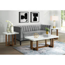 Morris 2PC Occasional Marble Table Set in White