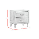 Malibu 2-Drawer Nightstand in Walnut