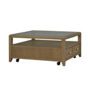 Reed Square Coffee Table with Casters - Michael's Discount Furniture