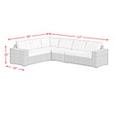 Carmona 6PC Conversion Set in Natural and Olefin Beige with Ottoman