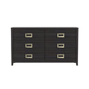 Tobias 6-Drawer Dresser in Black