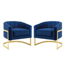 Esteem Accent Armchair Performance Velvet Set of 2