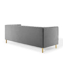 Shift Channel Tufted Performance Velvet Sofa