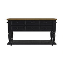 Heritage & Home Kitchen Island with Casters in Oak Brown and Black