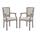 Penchant Dining Armchair Upholstered Fabric Set of 2