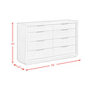 Arcadia 8-Drawer Dresser in Grey