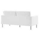 Loft Tufted Upholstered Faux Leather Loveseat