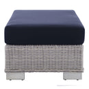 Conway Sunbrella� Outdoor Patio Wicker Rattan 2-Piece Armchair and Ottoman Set
