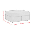 Options One Storage Ottoman in Palmer Plus Teal