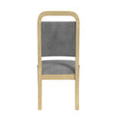 Ridgemont Dining Side Chair with Grey Fabric in Natural (2 Per Carton)