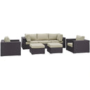 Convene 7 Piece Outdoor Patio Sectional Set