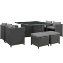 Sojourn 9 Piece Outdoor Patio Sunbrella� Dining Set