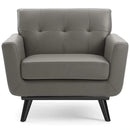 Engage Top-Grain Leather Living Room Lounge Accent Armchair