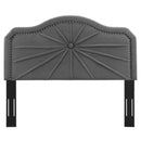 Kristin Pleated Performance Velvet Twin Headboard