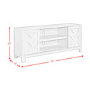 Eleanor 70" TV Stand with Sliding Door in White