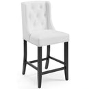 Baronet Tufted Button Faux Leather Counter Stool