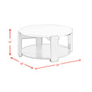 Rosamel Round Coffee Table in Ash Brown