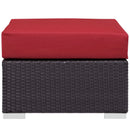 Convene Outdoor Patio Fabric Square Ottoman