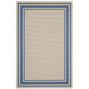 Rim Solid Border 5x8 Indoor and Outdoor Area Rug
