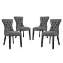 Silhouette Dining Side Chairs Upholstered Fabric Set of 4