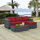 Summon 3 Piece Outdoor Patio Sunbrella� Sectional Set