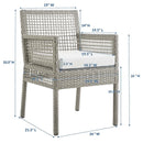Aura Outdoor Patio Wicker Rattan Dining Armchair