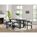 Portland Arm Chair with Snow White Fabric in Black (2 Per Carton)