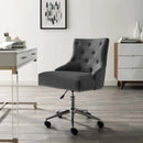 Regent Tufted Button Swivel Upholstered Fabric Office Chair