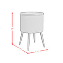 Halo Round Smart End Table in Black
