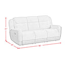 Hornet 2PC Living Room Set in Rancho Grey-Sofa & Loveseat