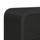 Ridgemont 2-Drawer Nightstand with USB in Black with Grain